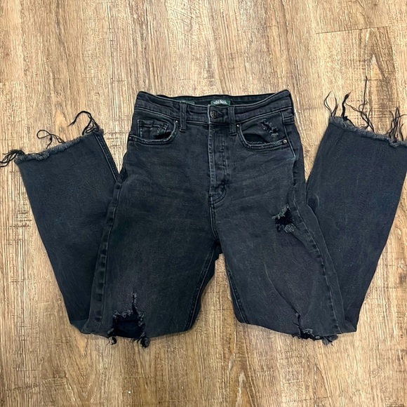 wild fable Denim - black distressed mom jeans